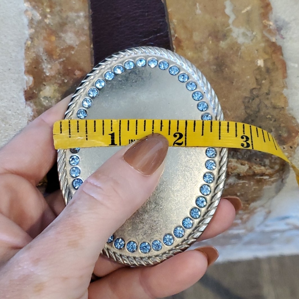 Abercrombie & Fitch Brown Leather Glitz Belt - Picture 10 of 12